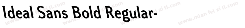 Ideal Sans Bold Regular字体转换